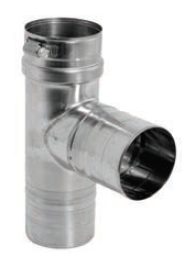 Duravent 6" Diameter FasNSeal Standard Tee - Chimney Cricket