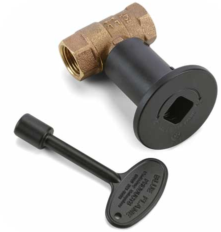Hpc Flat Black Straight Valve W/flange And Key