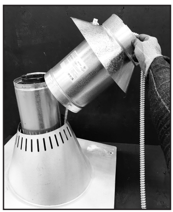 12" long sleeve for use with PVV-SLP to protect the wire harness; 8" diameter, uses DVP flashing for roof terminations - Chimney Cricket