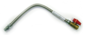 Hpc 24" Low-capacity Stainless Steel Gas Flex Line W/ On/off Valve
