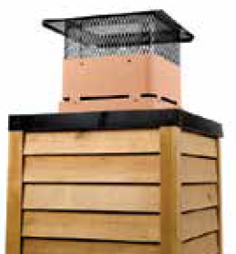 MAJ Terra Cotta Vertical Termination Cap for SL300 Series Wood Burning Pipe - Chimney Cricket