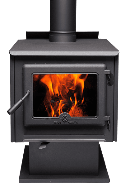 Stove, TN20, Wood, Pedestal, Series B, Met Black, Complete with Cast Iron Door, Side Shields & Pedestal, 31010010 - Chimney Cricket