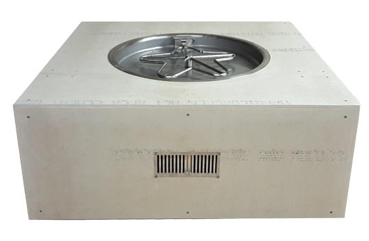 Hpc 45" Square Enclosure W/ 25" Diameter Stainless Steel Electronic Ignition Ng Round Bowl Insert (120vac) Complete Fire Pit Package