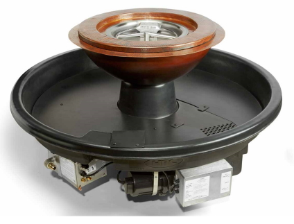 HPC Evolution 360 Hammered Copper Electronic Ignition LP Fire and Water Bowl - 360 Feature - Chimney Cricket