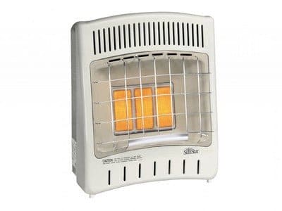 18K Btu Infrared Wall Htr,NG,Manual,with floor Stand - Chimney Cricket18K Btu Infrared Wall Htr,NG,Manual,with floor Stand