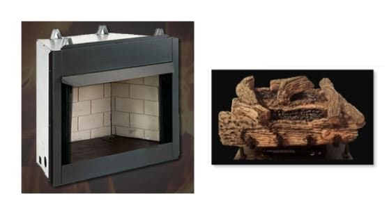 30" Manual Burner / Palmetto Oak Log Set with VRT2542WS Box - Builders Special - NG - Chimney Cricket30" Manual Burner / Palmetto Oak Log Set with VRT2542WS Box - Builders Special - NG