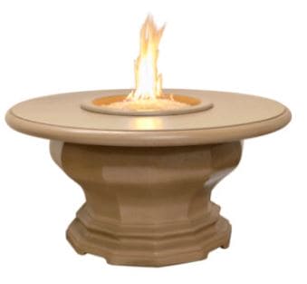 AFD 48" Inverted Firetable with Concrete Top in Travertine Finish, LP - 629TR11M2PC - Chimney CricketAFD 48" Inverted Firetable with Concrete Top in Travertine Finish, LP - 629TR11M2PC