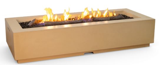 AFD Louvre Long Rectangle Fire Pit in Café Blanco Finish, NG - 688CB11M8NC ** - Chimney CricketAFD Louvre Long Rectangle Fire Pit in Café Blanco Finish, NG - 688CB11M8NC **