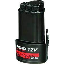 Battery, Lithium-Ion, 12Volt, 2.5Ah, for Compact Tool RP-240 & RP-241, Ridgid - 55183 - Chimney CricketBattery, Lithium-Ion, 12Volt, 2.5Ah, for Compact Tool RP-240 & RP-241, Ridgid - 55183