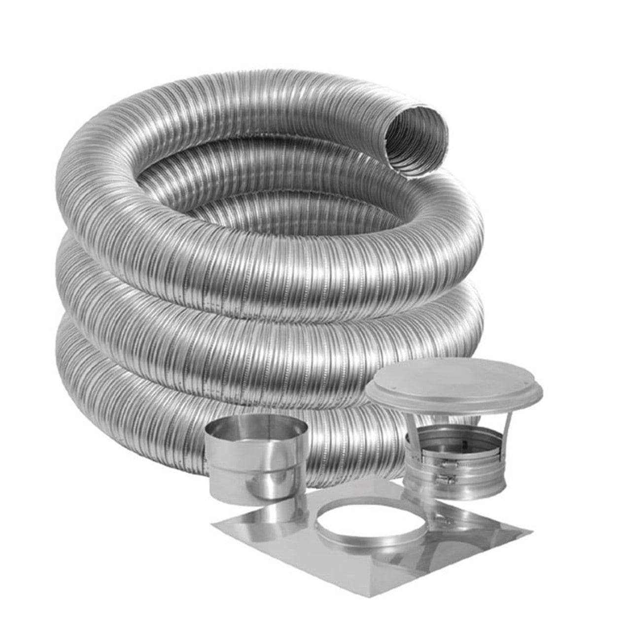 6" X 25' DuraVent DuraFlex 304-Alloy Stainless Steel Basic Liner Kit - 6DF304-25K - Chimney Cricket