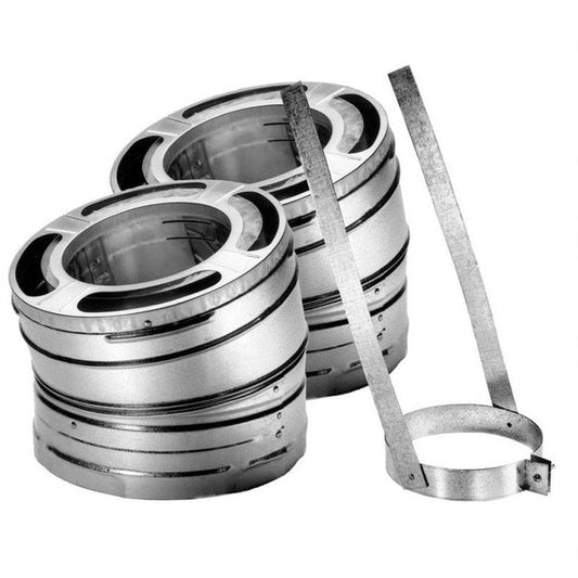 8" DuraVent DuraPlus Stainless Steel 30-Degree Elbow Kit - 8DP-E30KSS - Chimney Cricket