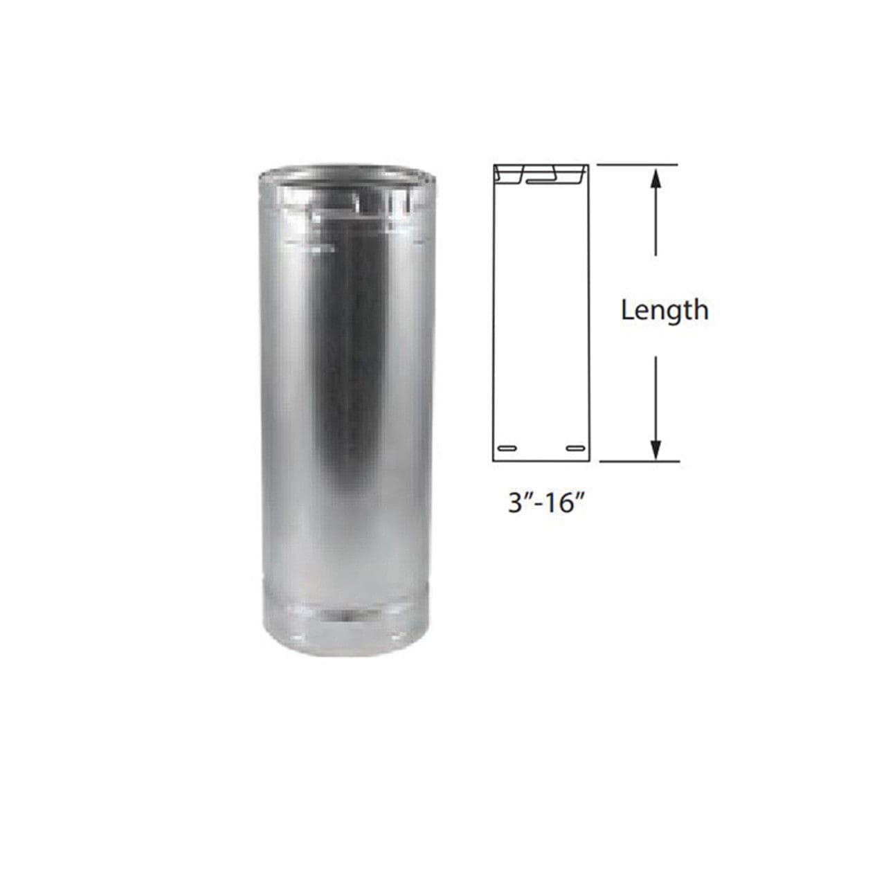 6" X 60" Round Rigid Type B Gas Vent Pipe - 6BV60 - Chimney Cricket