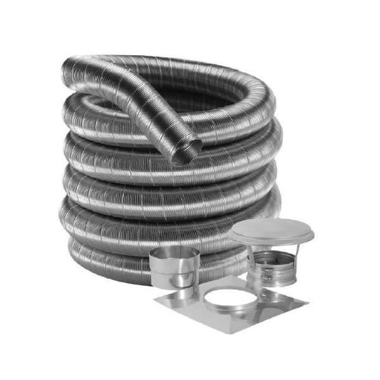 6" X 25' DuraVent DuraFlex 316-Alloy Stainless Steel Basic Liner Kit - 6DF316-25K - Chimney Cricket