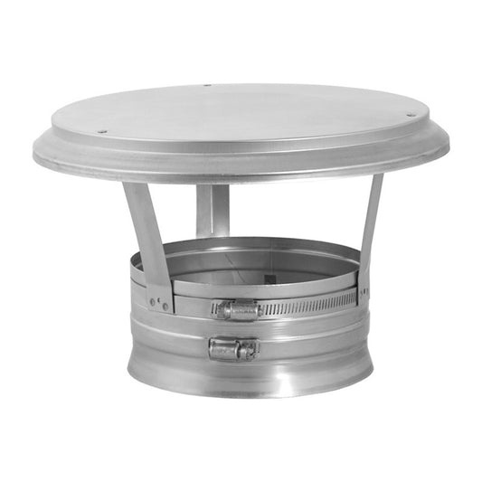 3" DuraVent DuraFlex Stainless Steel Rain Cap with Clamp Band - 3DFS-VC - Chimney Cricket