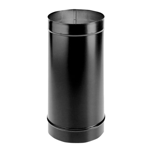 7" x 12" DuraVent DuraBlack Welded Black Stove Pipe - 7DBK-12 - Chimney Cricket