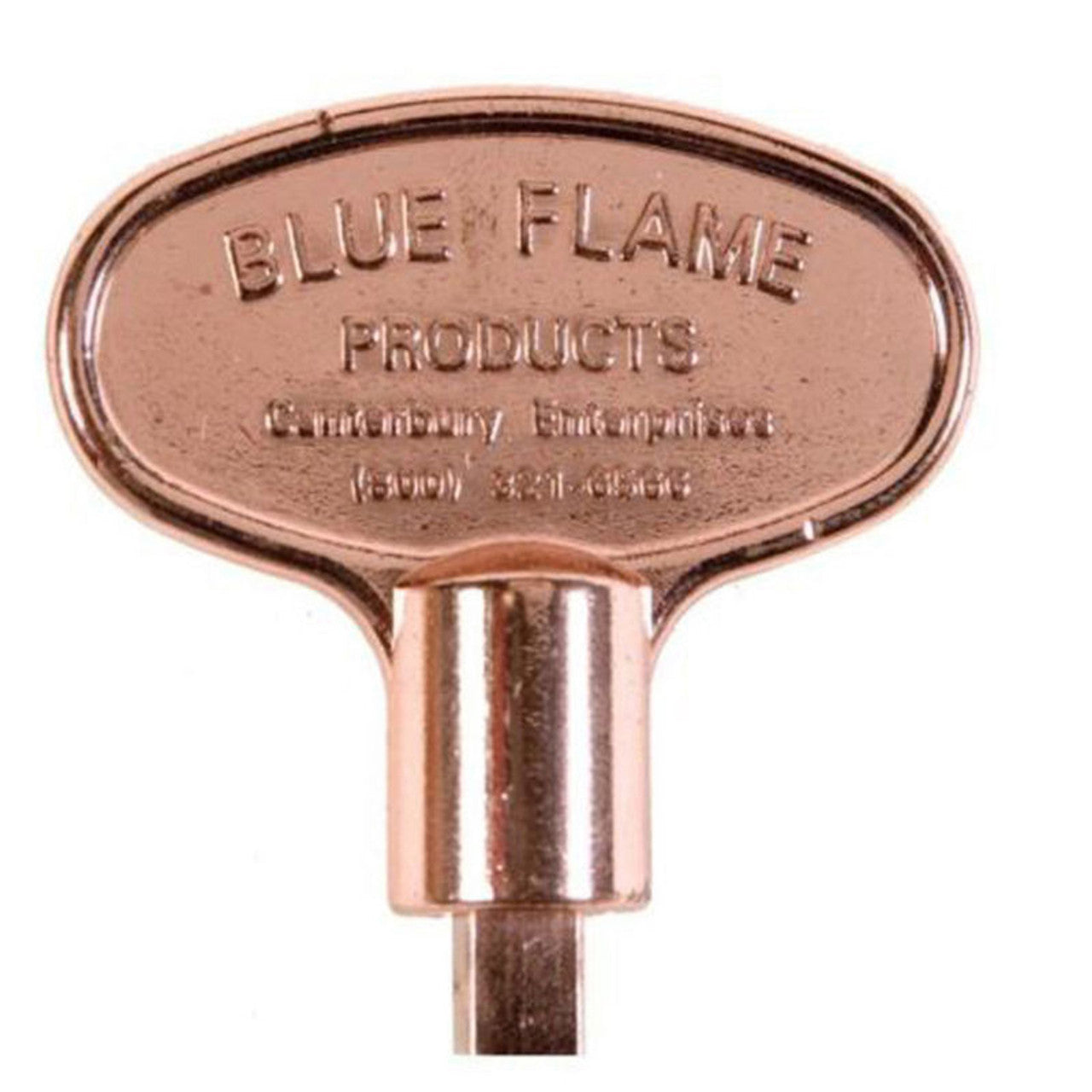 Blue Flame 3" Polished Copper Universal Gas Valve Key - BF.KY.03 - Chimney Cricket