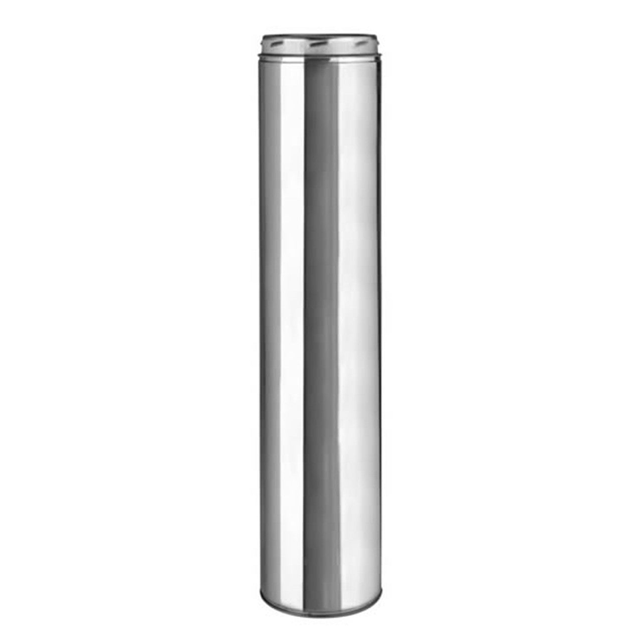 7" Insulated Stainless Steel Ultra-Temp 48" Chimney Length - 207148U - Chimney Cricket