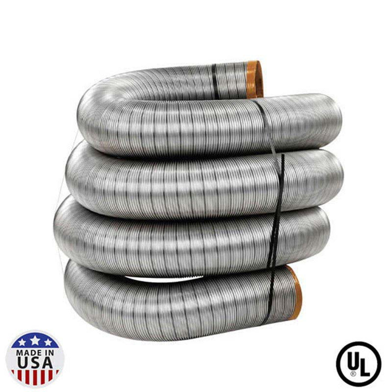 4" X 40' HomeSaver UltraPro .005 316Ti-Alloy Stainless Steel Pre-Cut Liner - Chimney Cricket