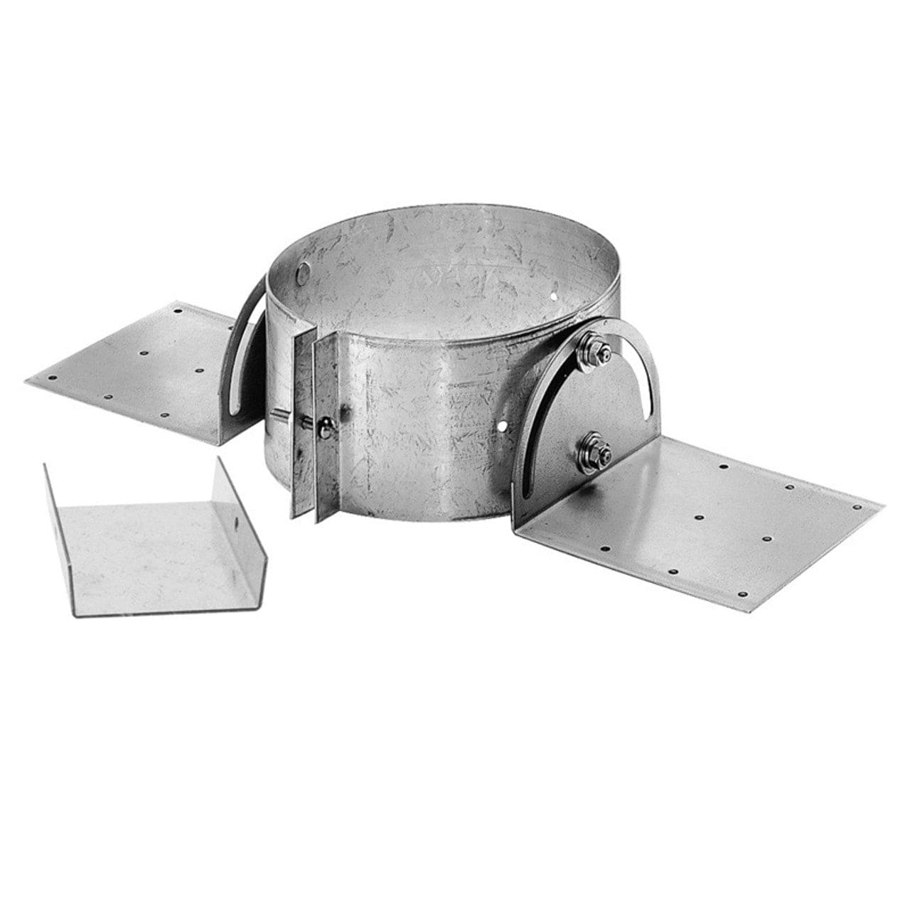 6" & 8" DuraVent DuraTech Galvalume Adjustable Roof Support - 6DT-ARS - Chimney Cricket