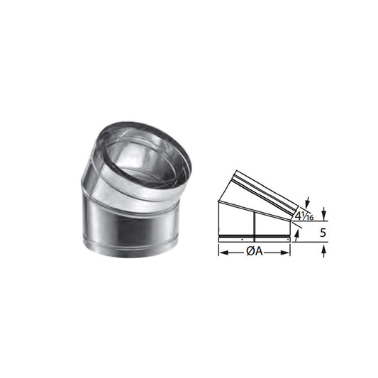 10" DuraVent DuraChimney II 30-Degree Elbow - 10DCA-E30 - Chimney Cricket