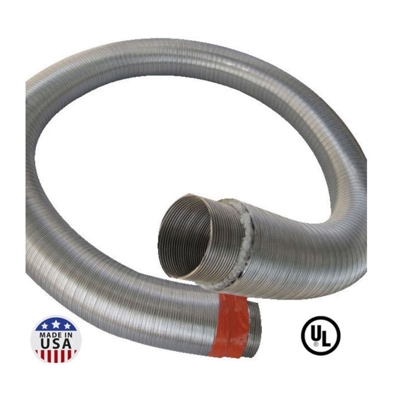 5.5" X 25' HomeSaver UltraPro .005 304-Alloy Stainless Steel Pre-Insulated Pre-Cut Liner - Chimney Cricket