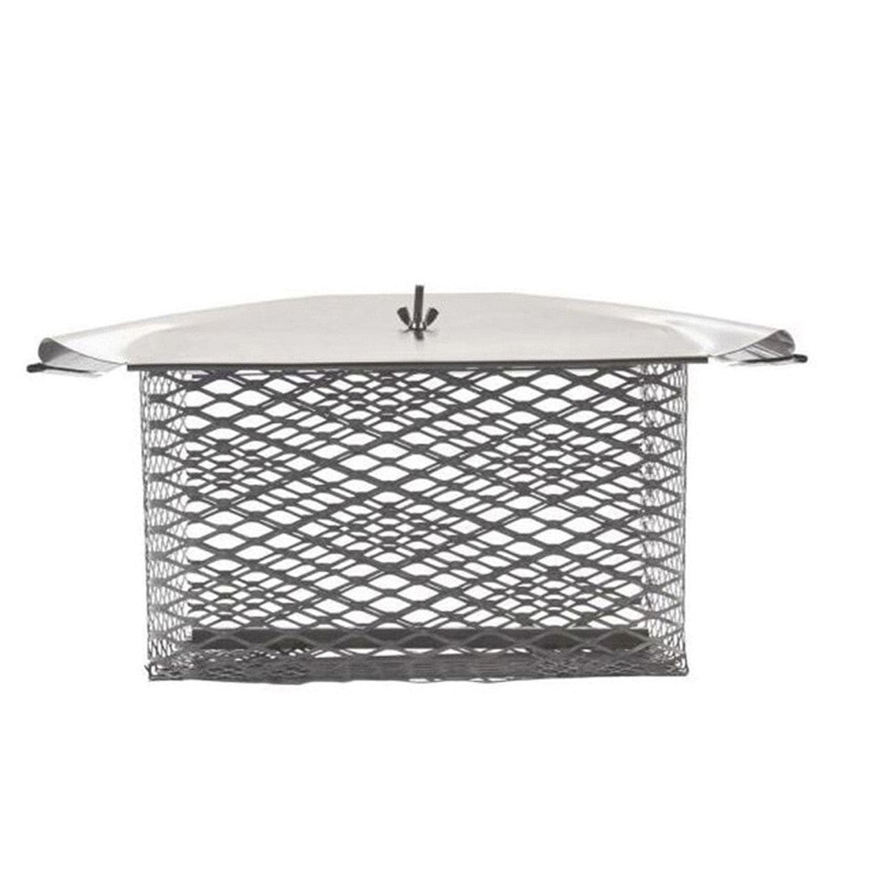 13" X 13" Hy-C Stainless Steel Universal Cap with 5/8" Mesh - U1313S58 - Chimney Cricket