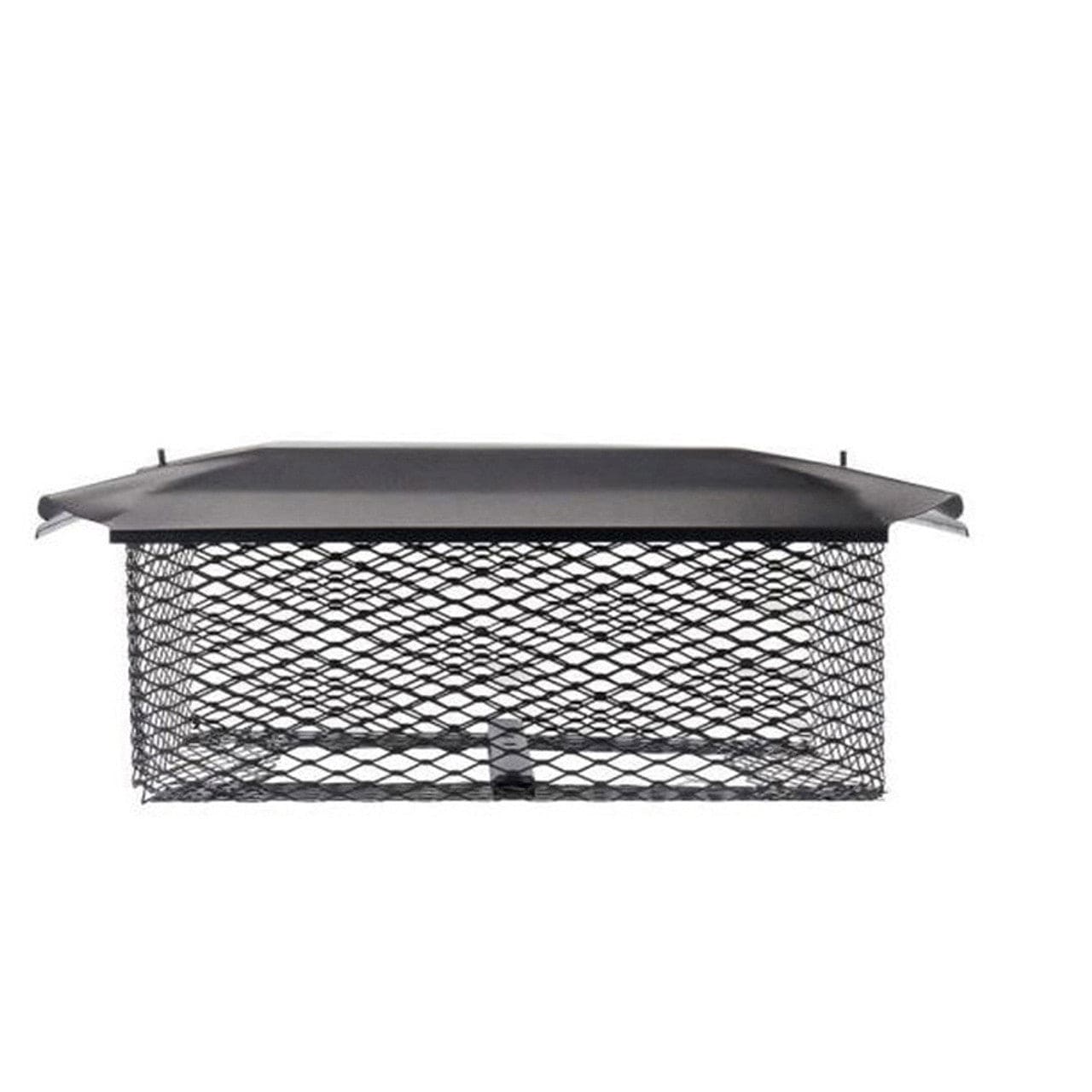 13" X 20" Hy-C Galvanized Black Universal Cap with 5/8" Mesh - U1320B58 - Chimney Cricket