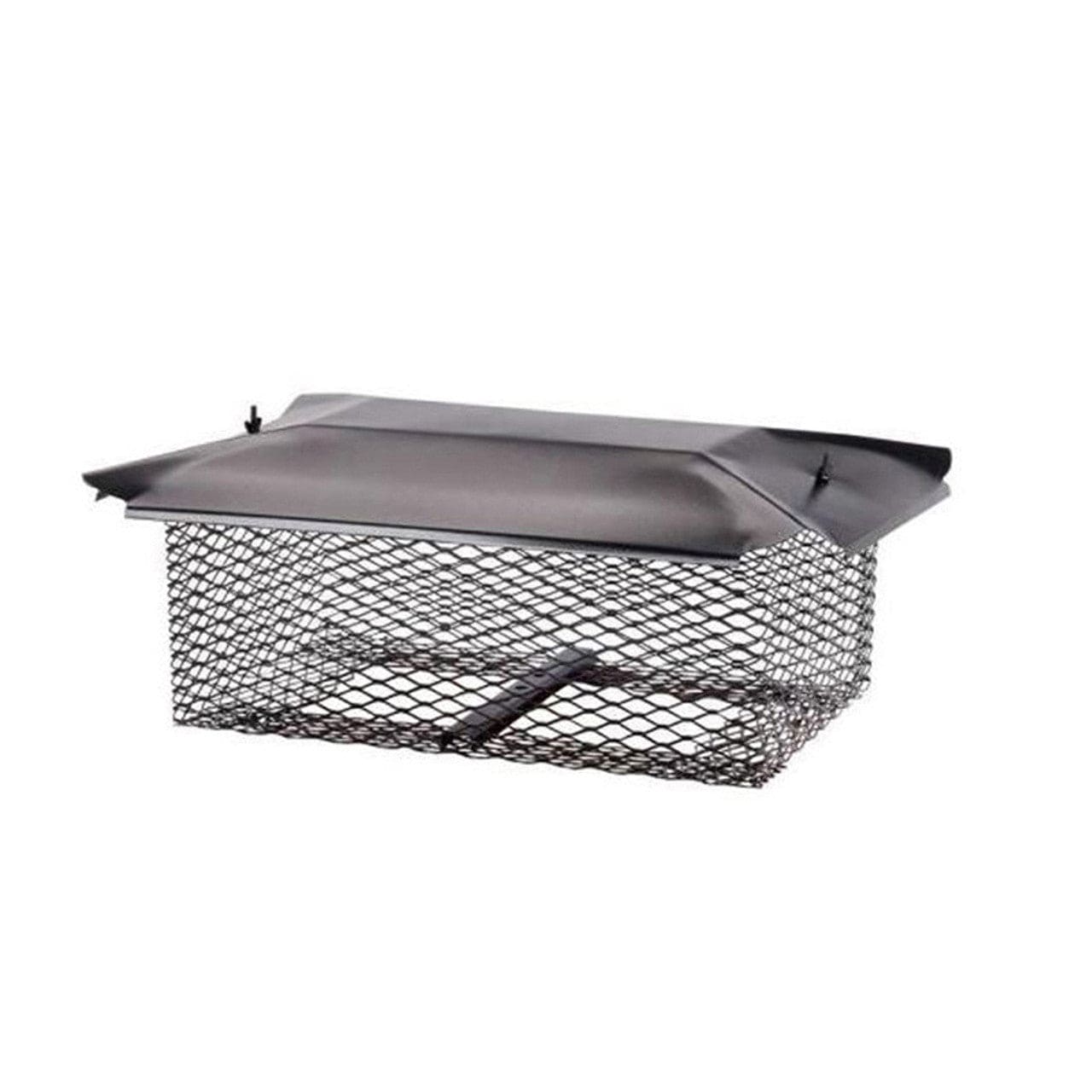 13" X 20" Hy-C Galvanized Black Universal Cap with 5/8" Mesh - U1320B58 - Chimney Cricket