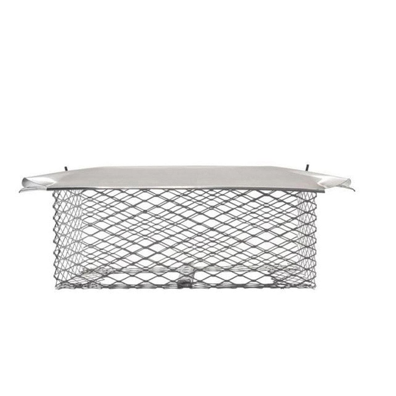 13" X 20" Hy-C Stainless Steel Universal Cap with 3/4" Mesh - U1320S34 - Chimney Cricket