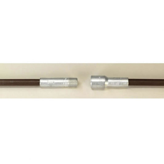6' Light-Duty Brown Fiberglass Chimney Cleaning Rod 1/4" Pipe Threads - 15072 - Chimney Cricket