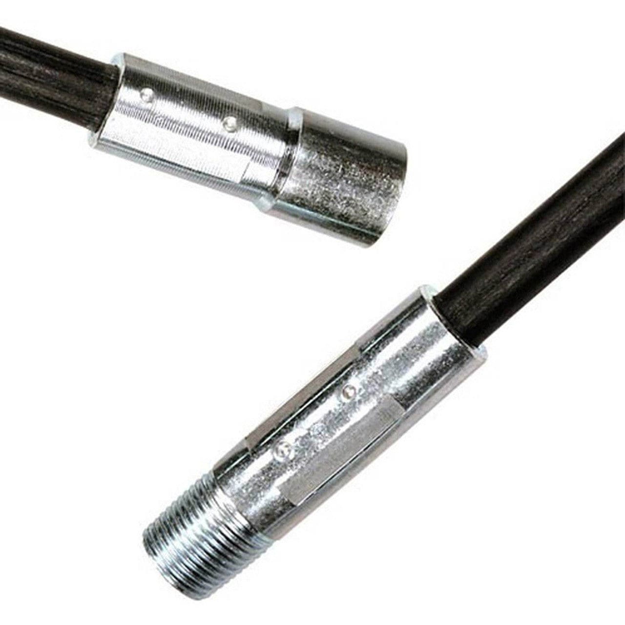 5' Black 3/8" Pipe Thread Professional-Duty Fiberglass Chimney Cleaning Rod - 16060 - Chimney Cricket