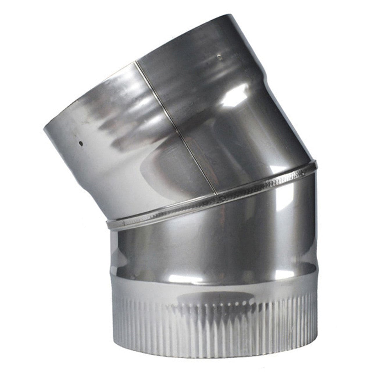 6" Hybrid 316L Stainless Steel 30-Degree Fixed Elbow - ELHF-6-30 - Chimney Cricket