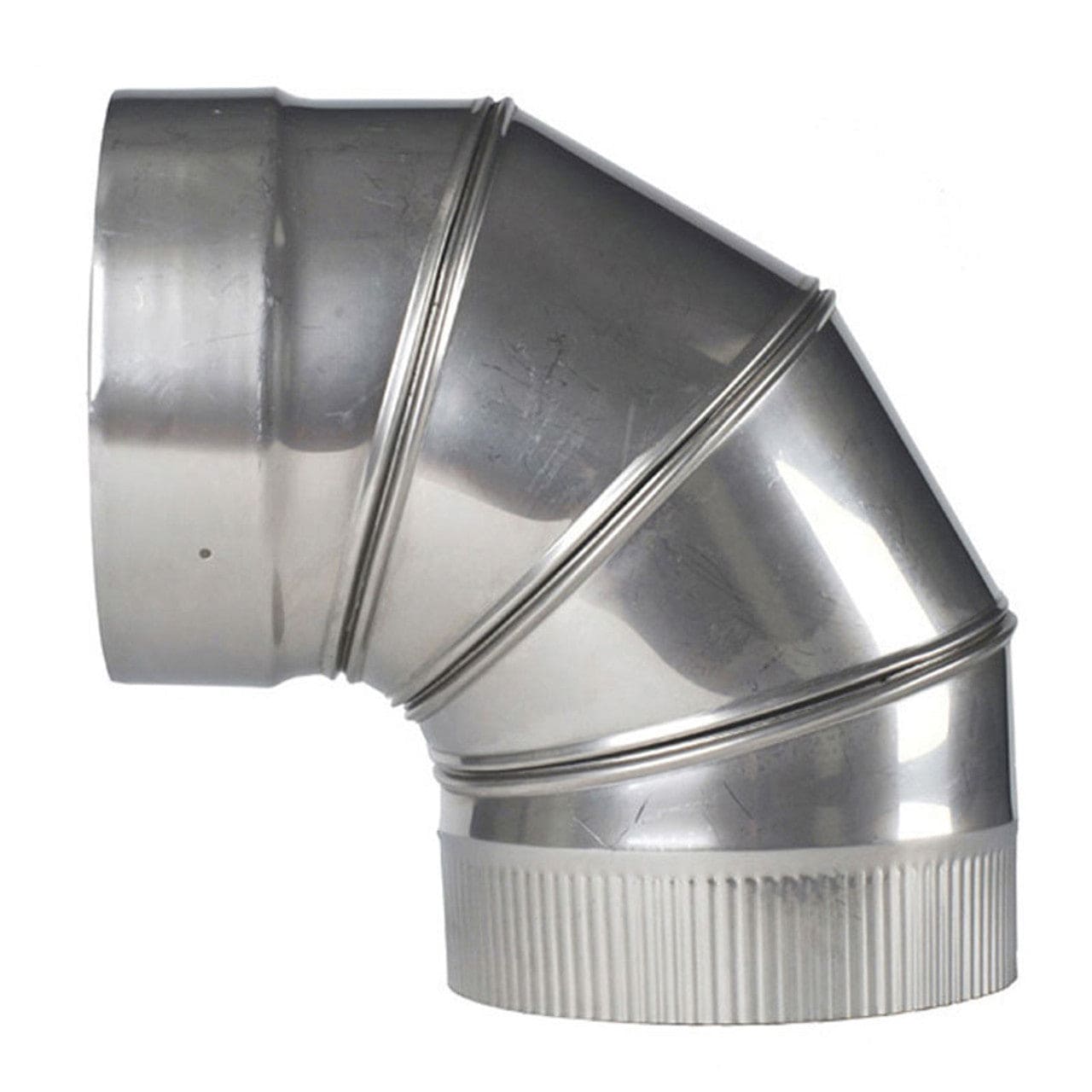 6" Hybrid 316L Stainless Steel 90-Degree Fixed Elbow - ELHF-6-90 - Chimney Cricket