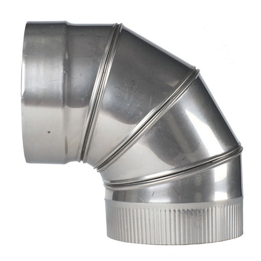 4" Rhino Rigid 316L Stainless Steel 90-Degree Adjustable Elbow - EL316-4-90 - Chimney Cricket