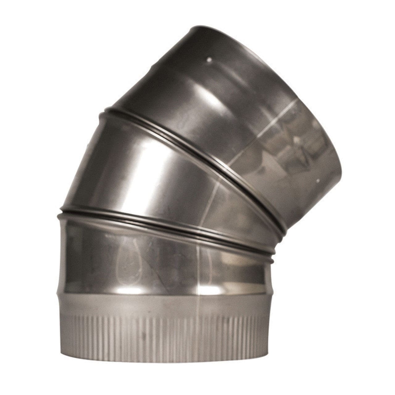 6" Rhino Rigid 316L Stainless Steel 45-Degree Adjustable Elbow - EL316-6-45 - Chimney Cricket
