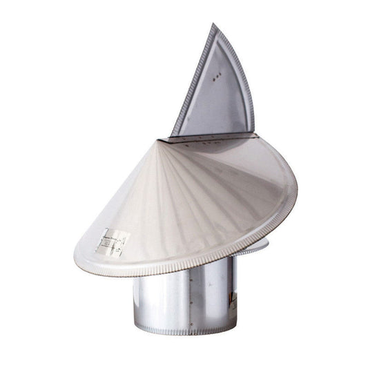 6" Ventis Class-A All Fuel Chimney 304L Stainless Wind Directional Rain Cap - VA304-CWD06 - Chimney Cricket