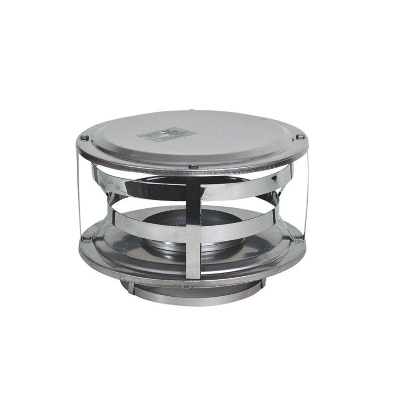 6" Ventis Class-A All Fuel Chimney 316L Stainless Wood Burning Rain Cap - VA316-CW06 - Chimney Cricket