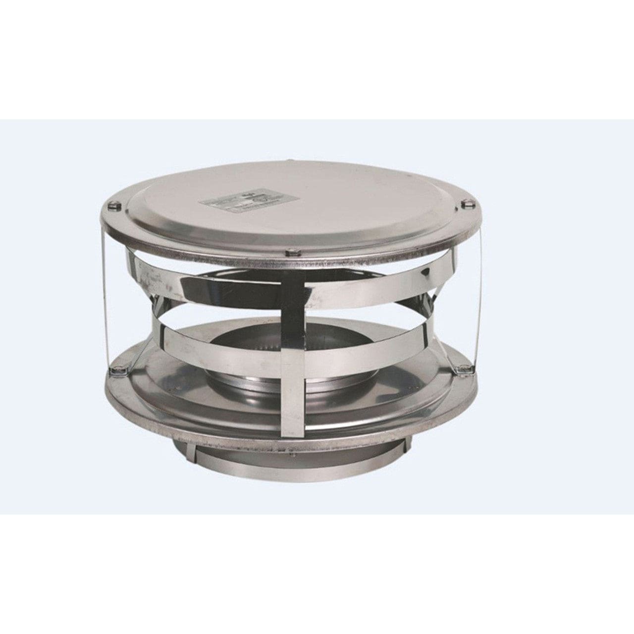 8" Ventis Class-A All Fuel Chimney 316L Stainless Wood Burning Rain Cap - VA316-CW08 - Chimney Cricket