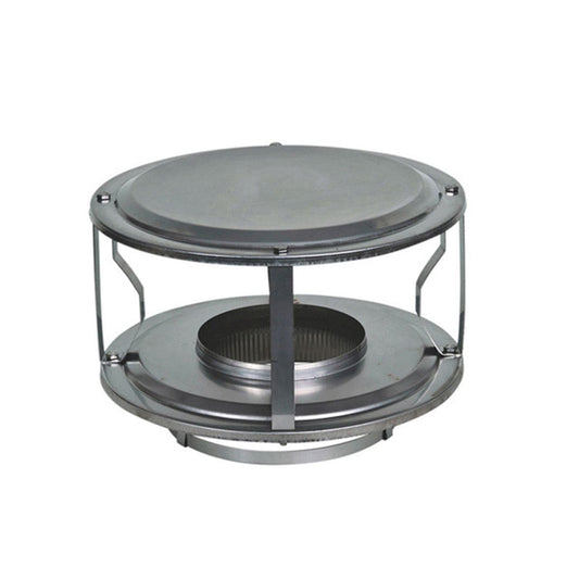 6" Ventis Class-A All Fuel Chimney 430 Stainless Wide Open Style Rain Cap - VA-CO06 - Chimney Cricket