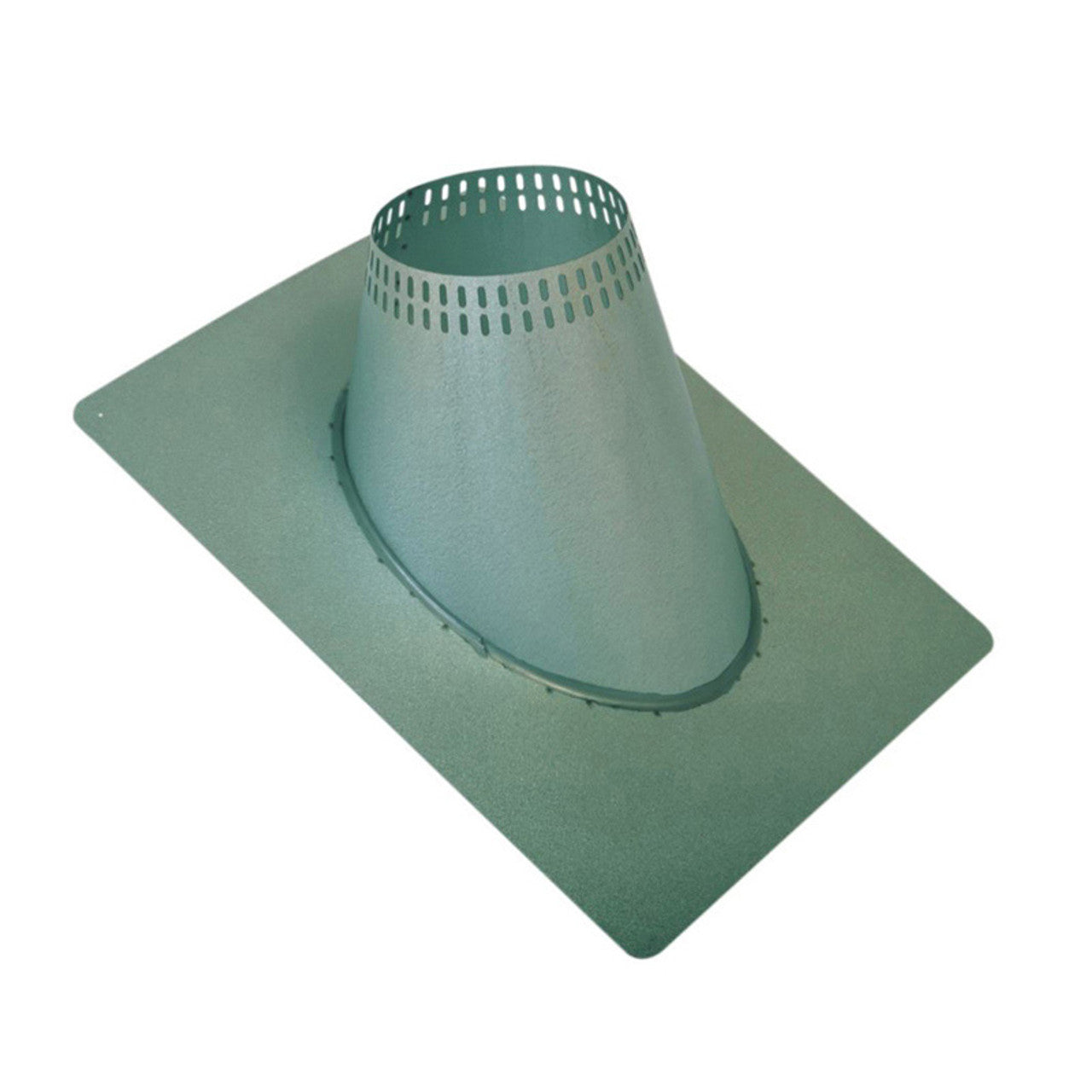 6" Ventis Class-A Galvanized Vented Flat Roof Flashing - VA-F06F - Chimney Cricket