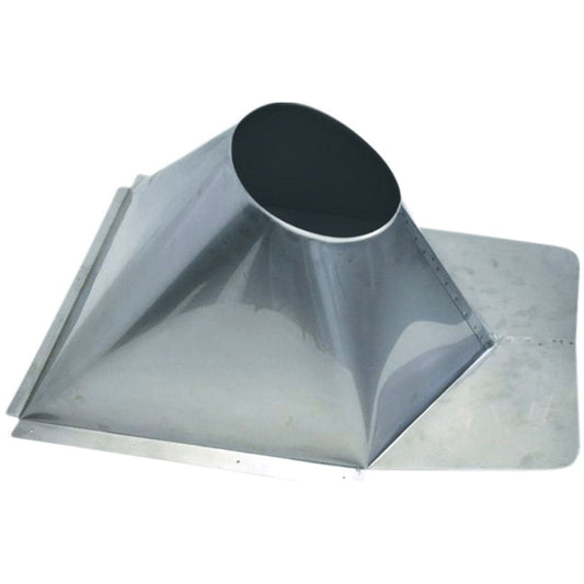 6" Ventis Class-A Galvanized 7/12 To 12/12 Pitch Non-Vented Metal Roof Flashing - VA-FNVMR0612 - Chimney Cricket