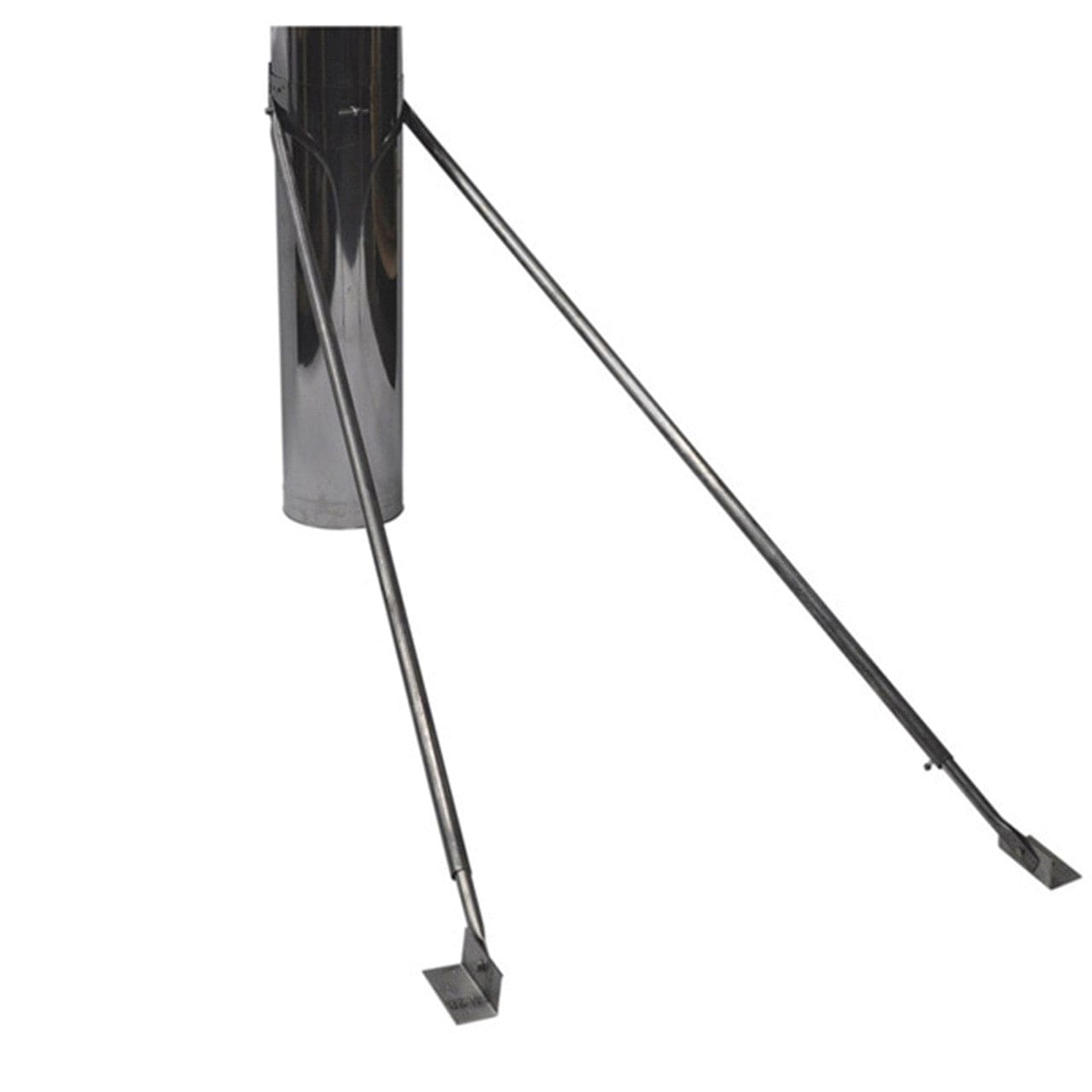 5"-8" Ventis Class-A All Fuel Chimney Galvanized Telescoping Roof Braces Adjusts 67"-114" - VA-RB58 - Chimney Cricket