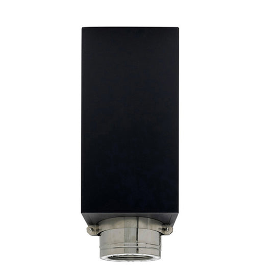 6" x 11" Ventis Class-A All Fuel Chimney Painted Black Clamp Square Ceiling Support - VA-CCS1106C - Chimney Cricket