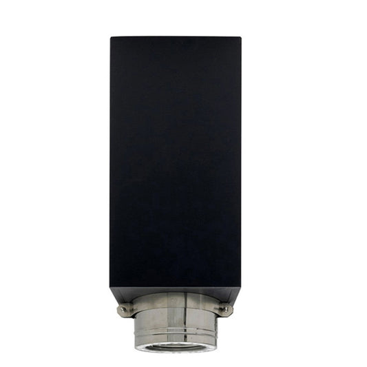 6" x 24" Ventis Class-A All Fuel Chimney Painted Black Clamp Square Ceiling Support - VA-CCS2406C - Chimney Cricket