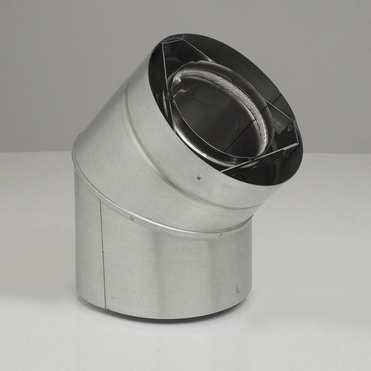 4" Ventis Direct Vent Pipe Stainless Steel Inner/Galvanized Outer 45-Degree Elbow - VDV-EL0445 - Chimney Cricket