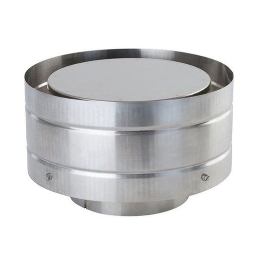 4" Ventis Direct Vent 304L Stainless Steel Vertical Rain Cap - VDV-VC04 - Chimney Cricket