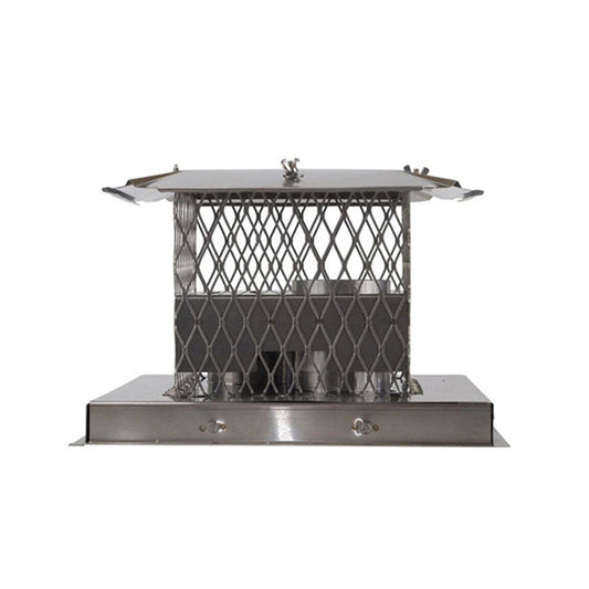 Ventis Direct Vent Blk Crown Mount Co-Linear 13"X13" with 3" Exhaust & 3" Air Intake-VDVB-CC33-1313 - Chimney Cricket