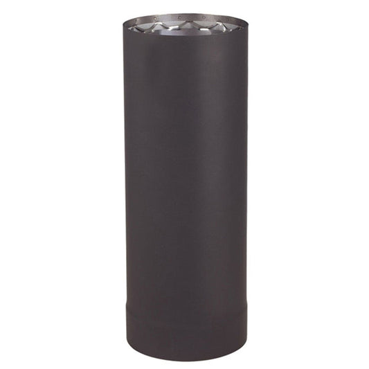 6" X 12" Ventis Double-Wall 304L Stainless Steel Black Stove Pipe - VDB0612 - Chimney Cricket