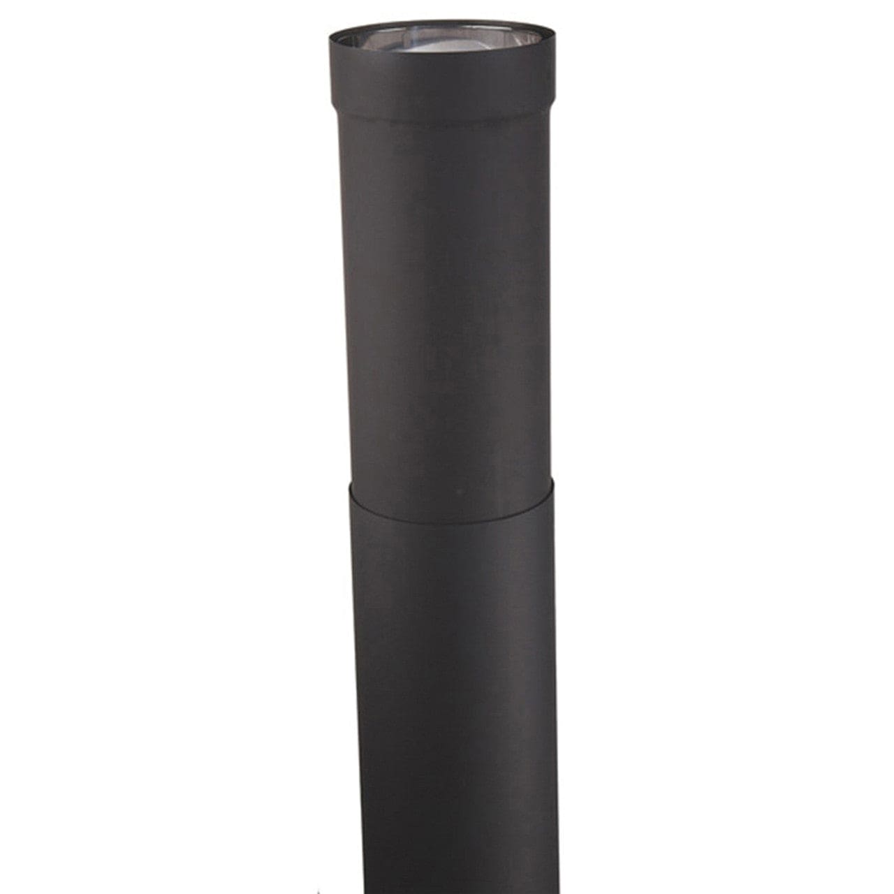 6" Ventis Double-Wall Black Stove Pipe 28" - 50" Medium Telescoping Section - Chimney Cricket