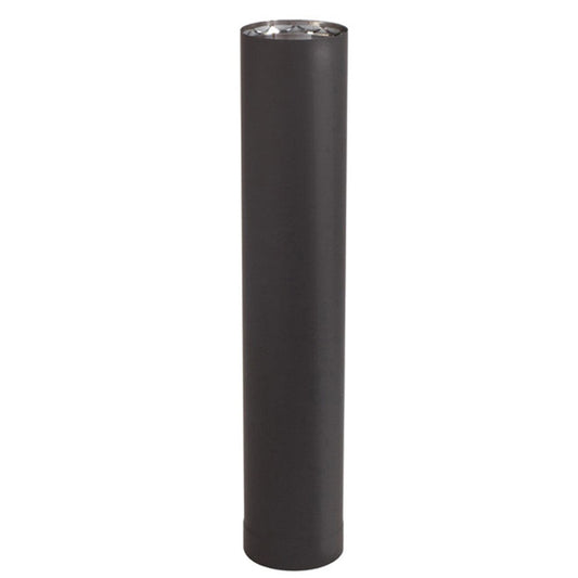 7" X 12" Ventis Double-Wall 304L Stainless Steel Black Stove Pipe - VDB0712 - Chimney Cricket